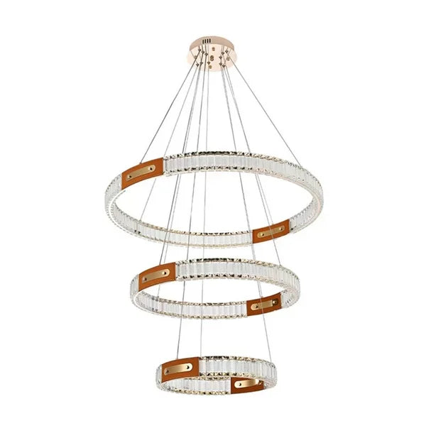 Pendente led cristal Gulty 98W 3000K - Ouro brilho