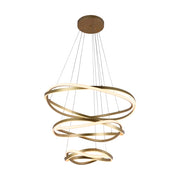 Pendente led Euni 3 Mód. - 173W 3000K 12.975lm-  Dourado fosco