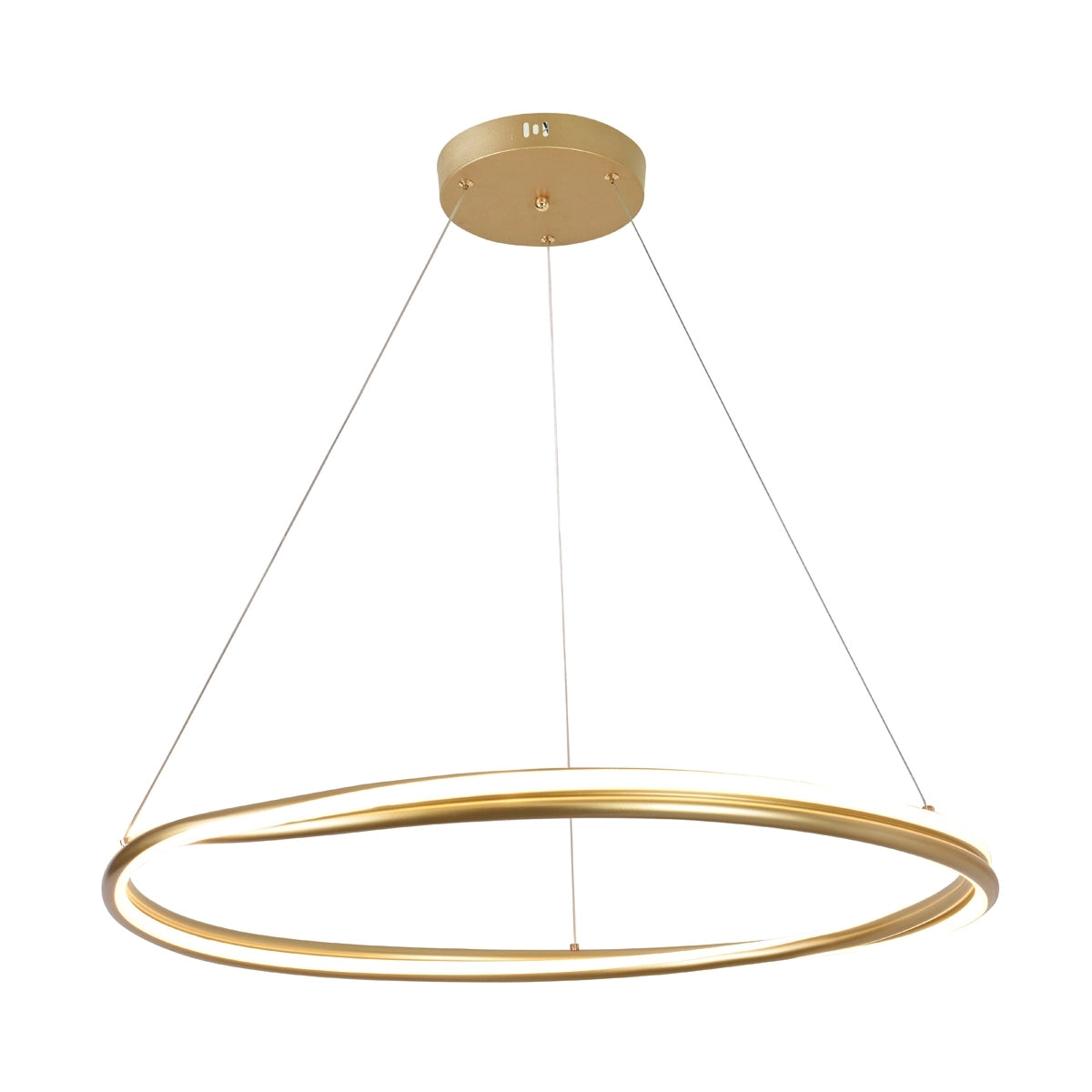 Pendente led Euni Odi 80cm - 75W 3000K 5.625lm - Dourado Fosco