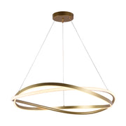 Pendente led Euni Odi 80cm - 77W 3000K 5575lm - Dourado fosco