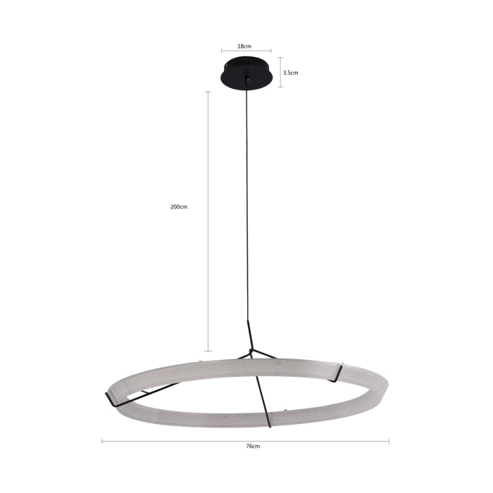 Pendente led Gise 76cm 37W - Branco