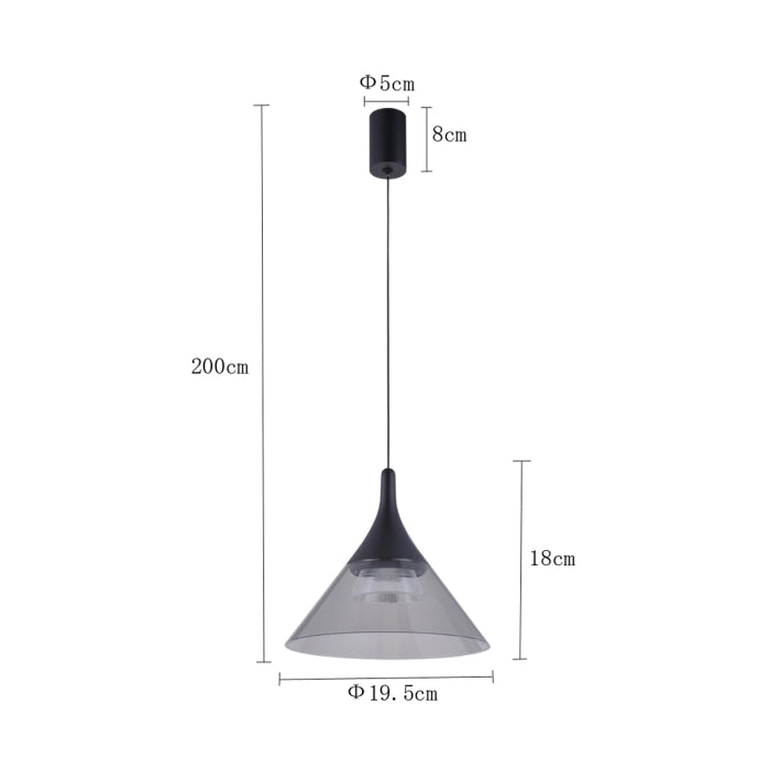 Pendente led Thom - 7w 3000K 490lm - Preto