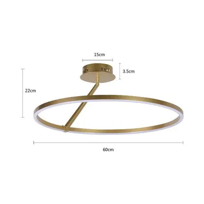 Plafon led Zier 60CM 28W 3000K - Dourado