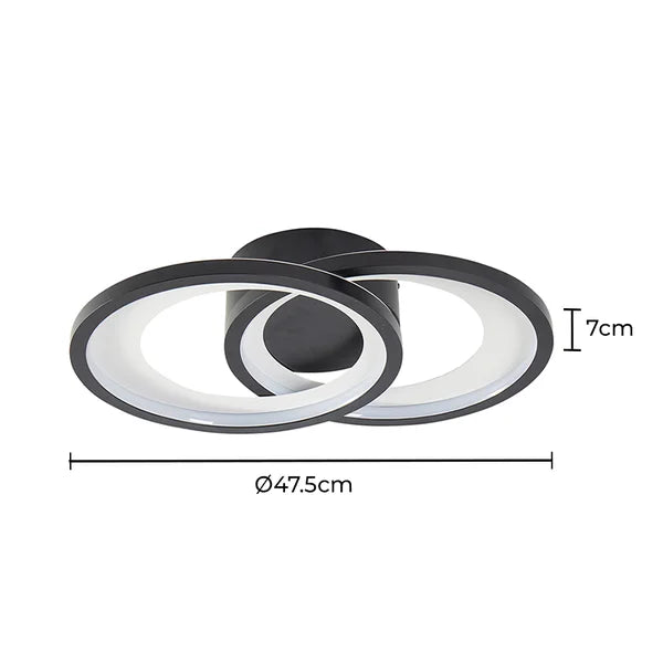 Plafon led Zahal Eli 42W - Preto