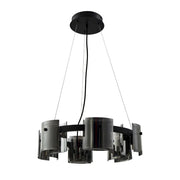 Pendente Bouze Cin 60cm 6*G9 - Preto/Fume
