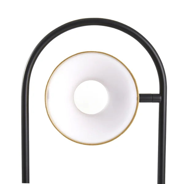 Abajur led Zavi Oni de mesa 7W 3000K - Dourado/ Preto