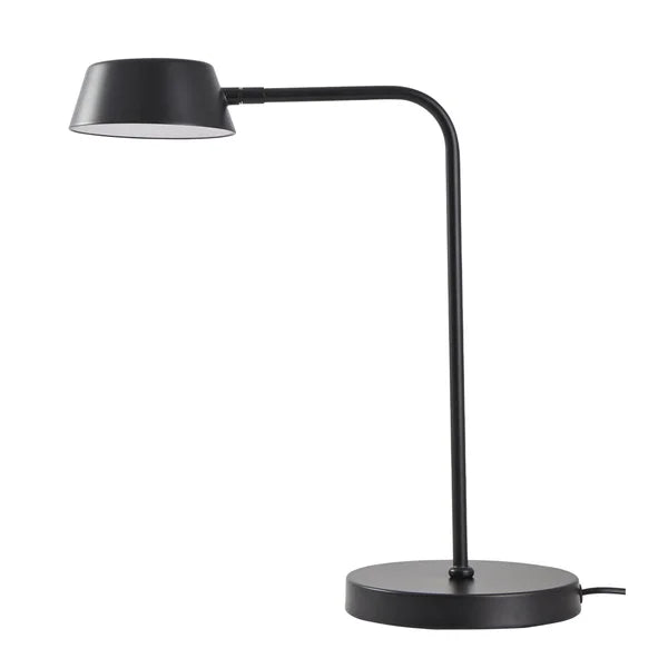 Abajur led de coluna Zavi 3000K 7W - Ouro fosco/ preto