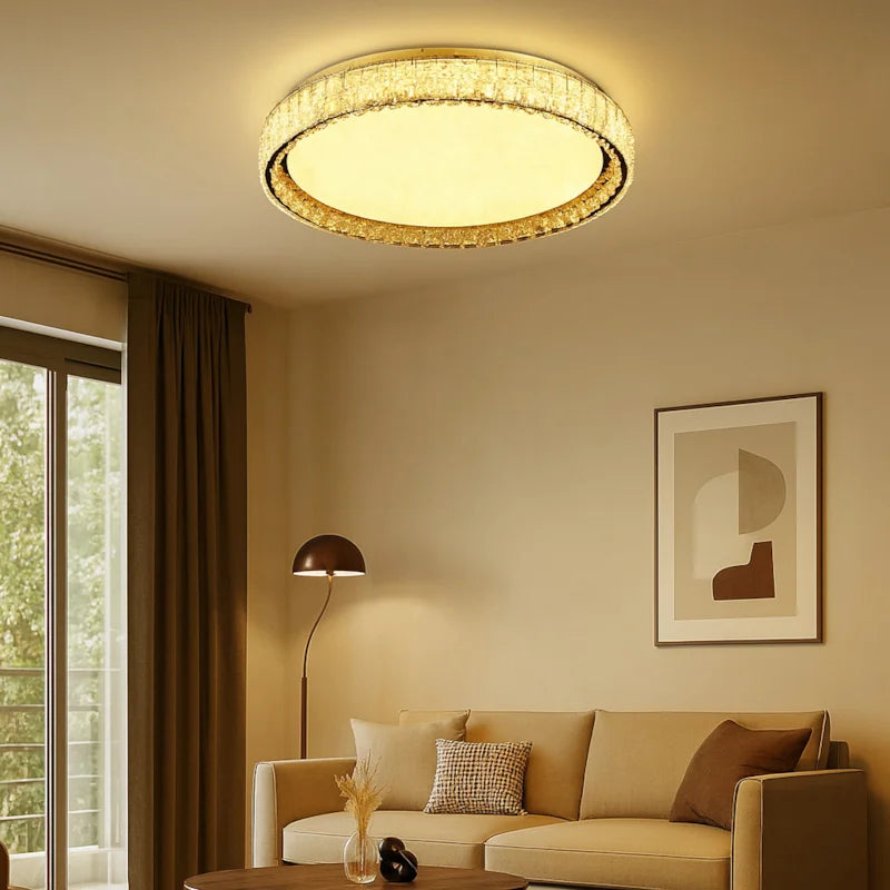 Plafon led redondo Toliman 40W - Dourado
