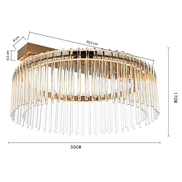 Plafon led Gouli 50cm 32W 2700k - Ouro brilho