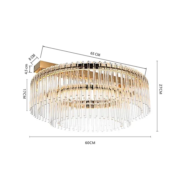 Plafon led Gouli 40/60 51W 2700k - Ouro brilho