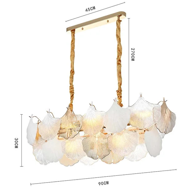 Pendente Mushe Ori 90cm 11*E14 - Ouro brilho