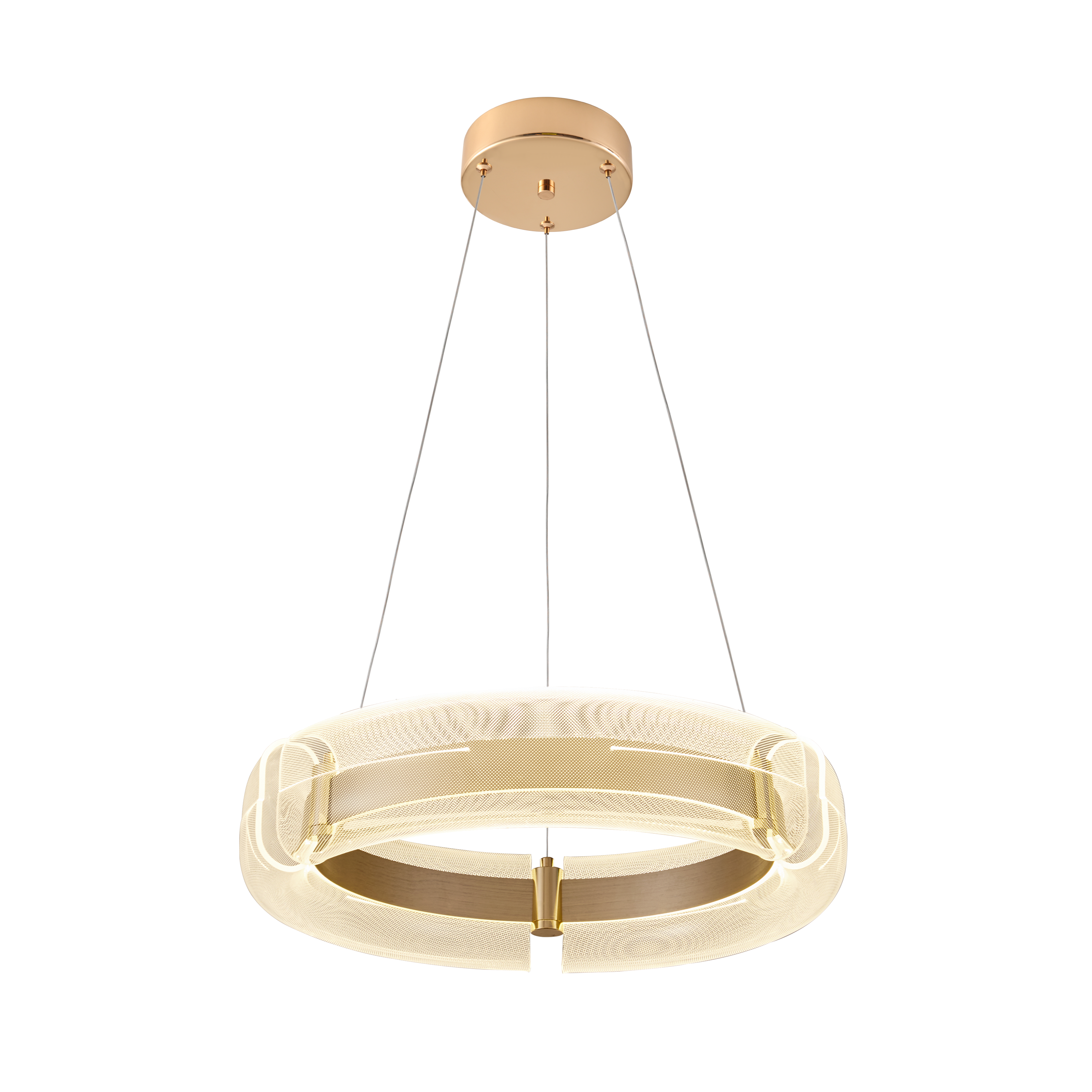 Pendente led Dalen 80cm - 80W 2700K 4.500lm - OURO BRILHO