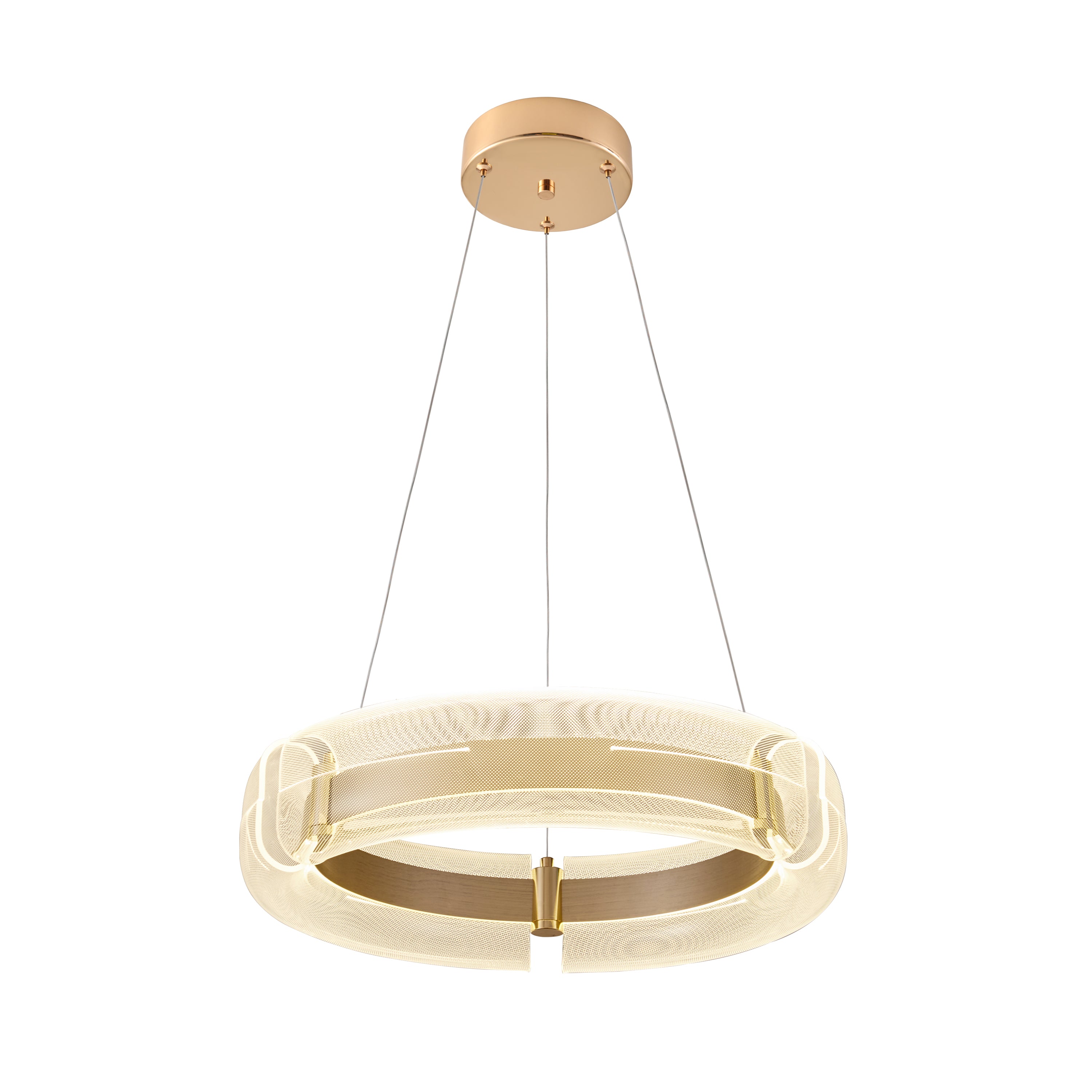 Pendente led Dalen 80cm - 80W 2700K 4.500lm - OURO BRILHO