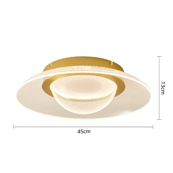 Plafon led Arki 45CM 30W 2700K - Dourado fosco