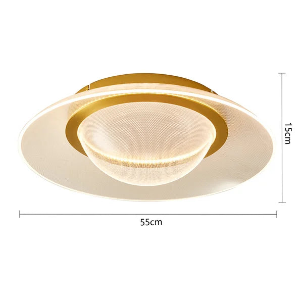 Plafon led Arki 55CM 40W 2700K - Dourado fosco