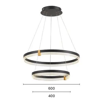 Pendente led Doly 66W - Preto