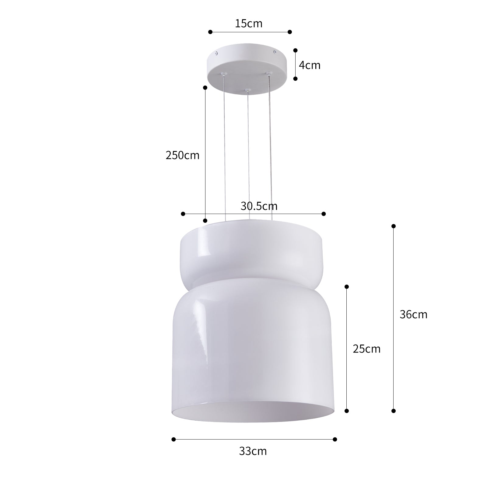 Pendente led Dommi 33x36 - 20W 2700K 1652lm