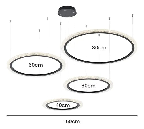 Pendente Led Aspectral 135w - Preto