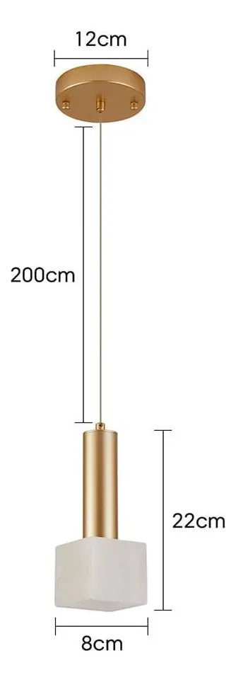 Pendente Dufi G9 - Ouro Chamapagne Marmore