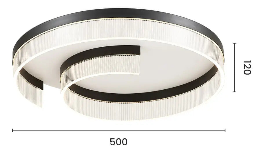 Plafon led Uvex 37W - Preto