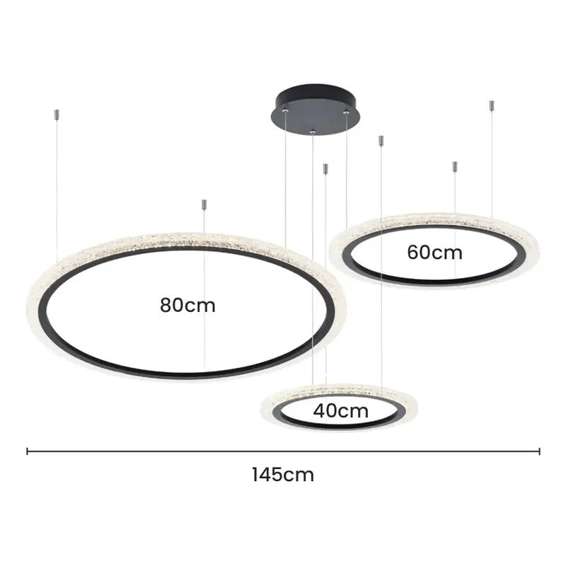 Pendente Led Aspectral 112W - Preto