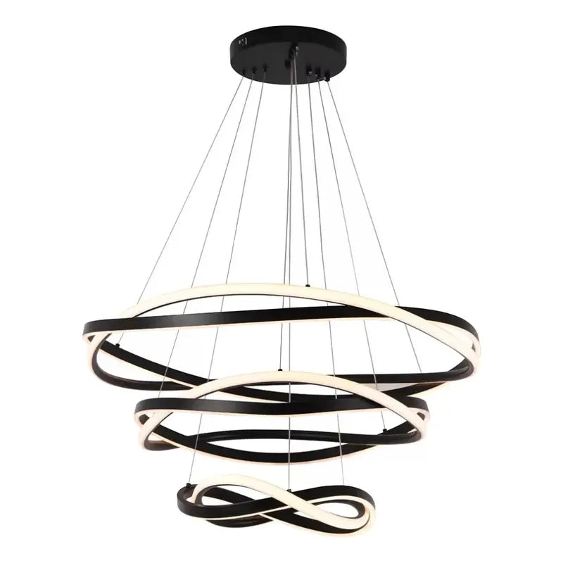 Pendente led Euni 3 Mód. - 173W 3000K 12.975lm-  Preto