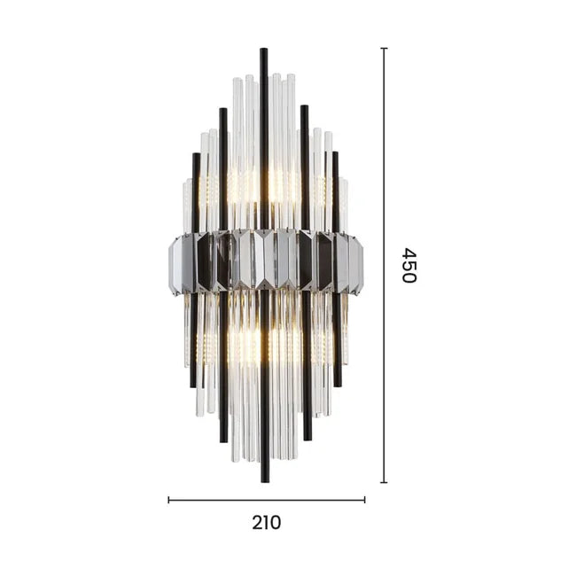 Arandela Rukbat 2*G9 - Preto