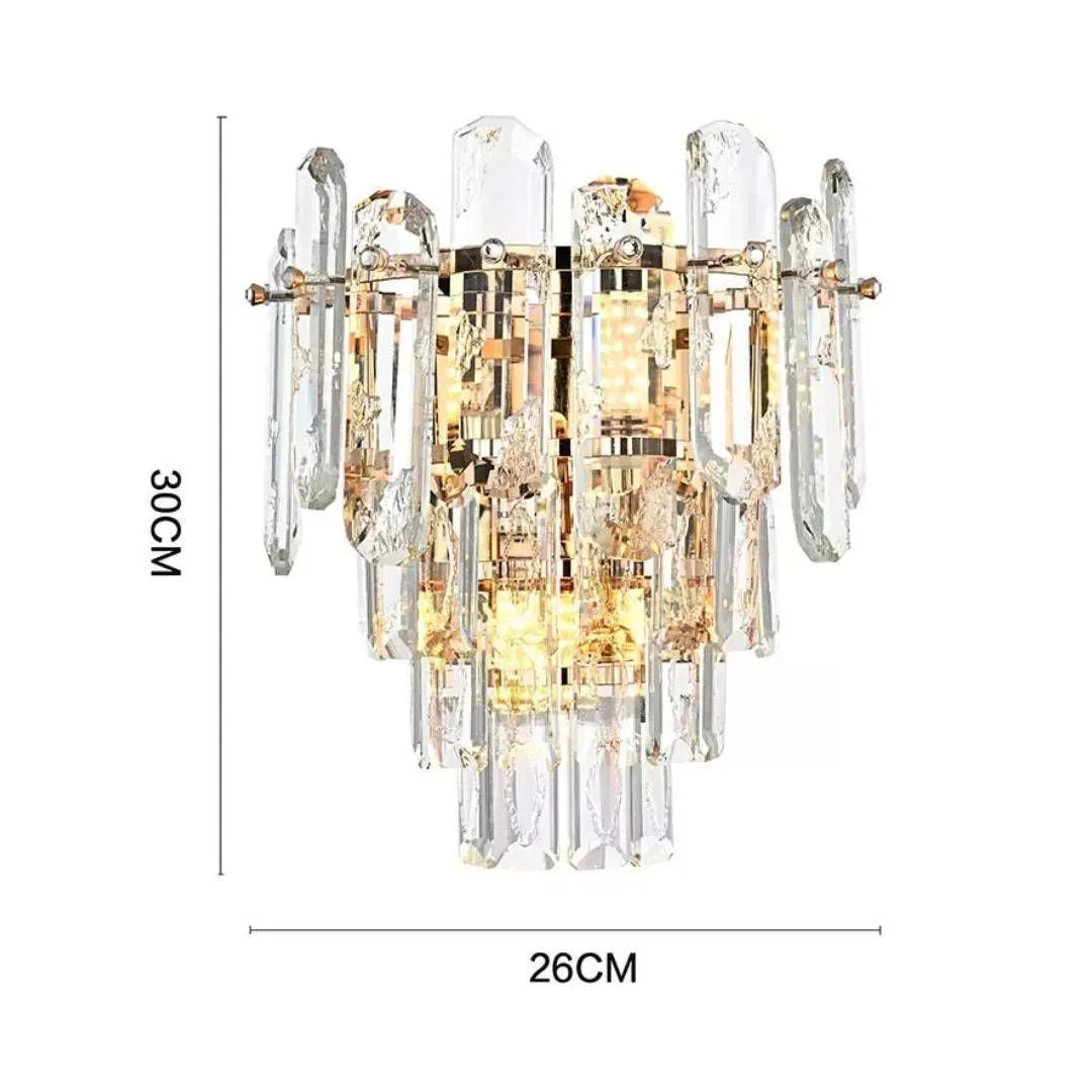 Arandela Cristal Koine 2*E14 - Ouro brilho