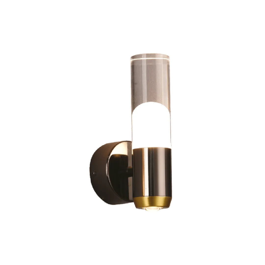 Arandela Led Froya 8W - Preto / Dourado brilho