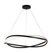 Pendente led Euni Odi 80cm - 77W 3000K 5575lm - Preto