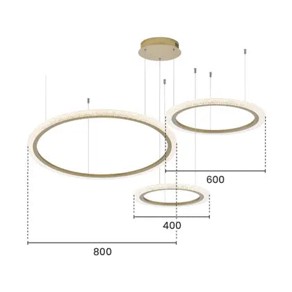 Pendente Led Aspectral 112W -Dourado