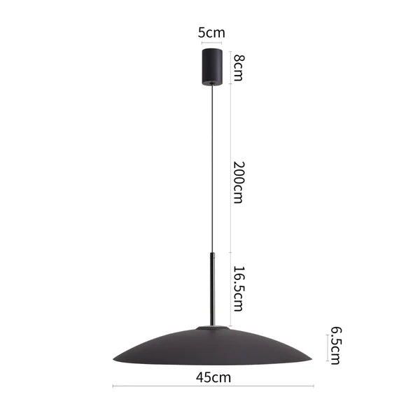 Pendente led Kale Ger Ø38CM - 5w+5w 3000K 800lm -  Preto