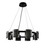 Pendente Bouze Cin 80cm 8*G9 - Preto/Fume