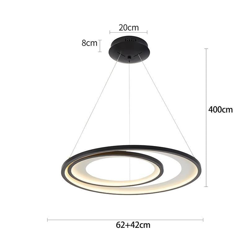 Pendente led Zahal 54W - Preto
