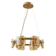 Pendente Bouze Cin 60cm 6*G9 - Dourado/Âmbar