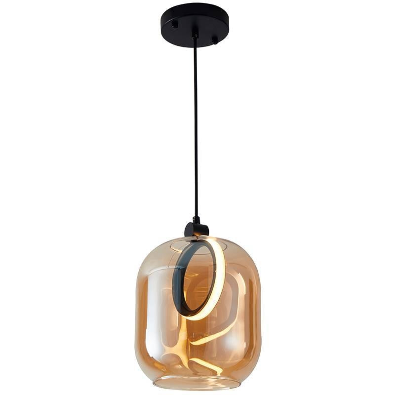 Pendente led Ruzo - 7W 3000K 560lm - Ambar e preto