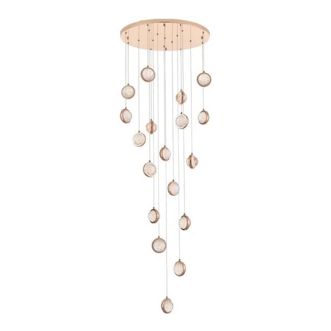 Pendente Led Astrobell 108W - Dourado brilho