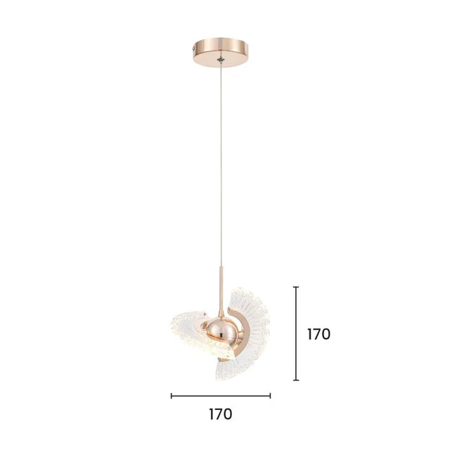 Pendente Led LYNX - Dourado brilho.