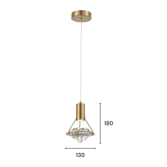 Pendente Led Polaris 3w - Dourado