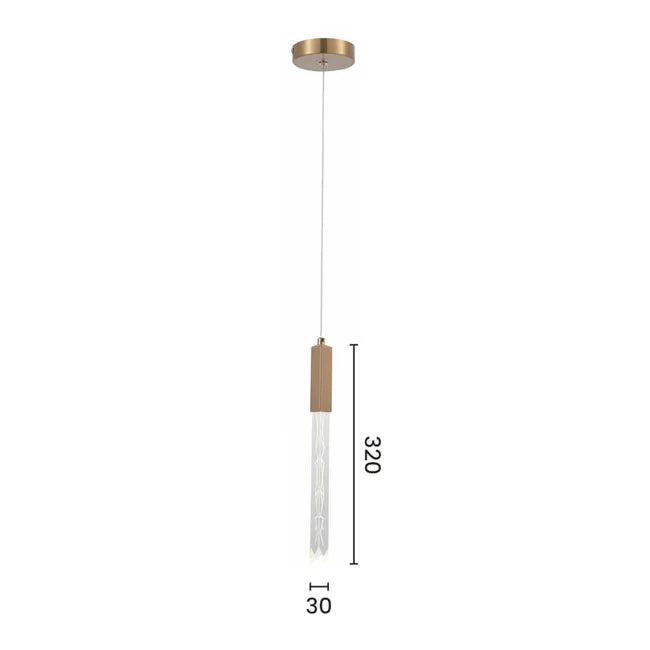 Pendente Led Skat 3W - Dourado