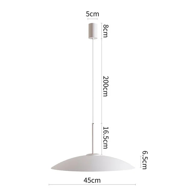 Pendente led Kale Ger Ø45CM - 5w+5w 3000K 800lm -  Branco