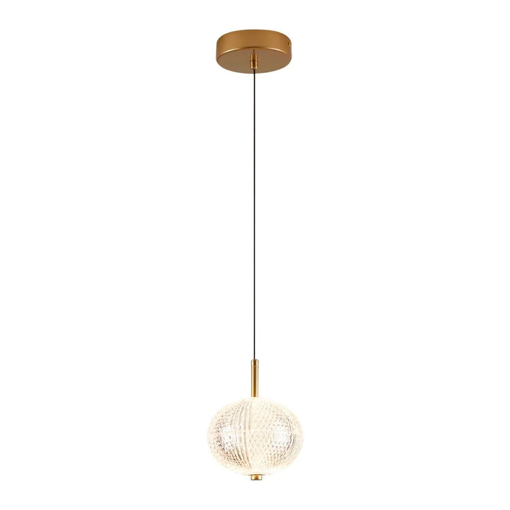 Pendente led Luse - 7W 2.700K 560lm - Ouro Champagne