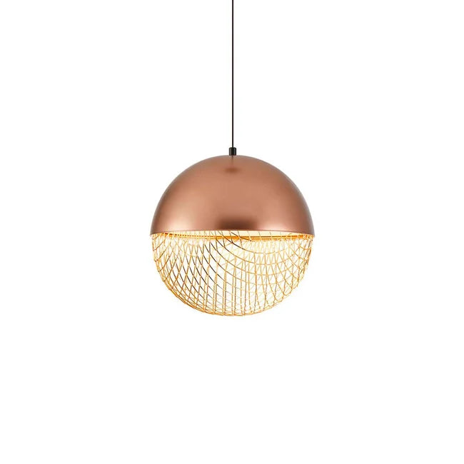 Pendente led Rezi - 25CM. 18W 3000K 1350lm - COBRE E DOURADO BRILHO