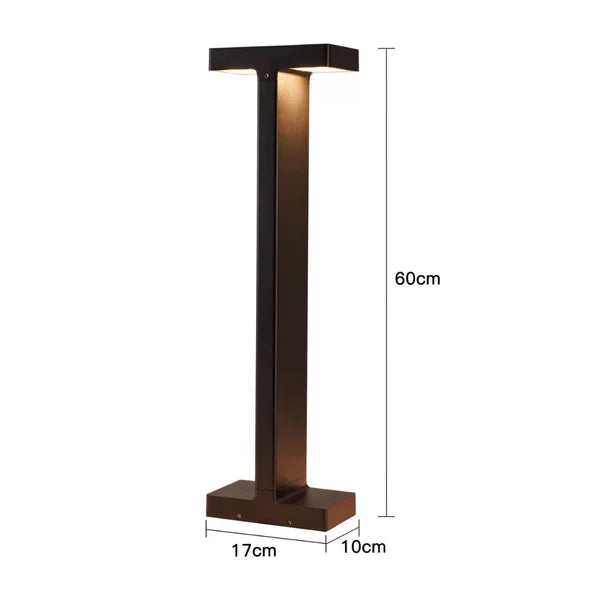 Poste Balizador LED Elon Externo 60cm 10W 3000K Bivolt IP66 em Alumínio Preto – Nordecor