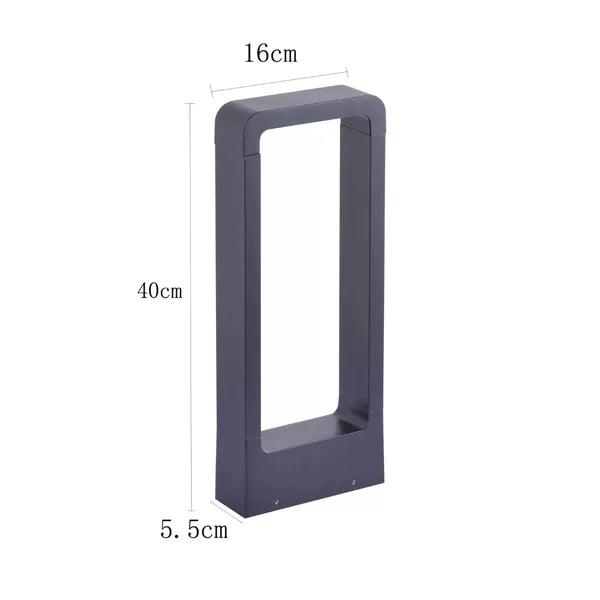 Luminária Led p/ Jardim Ronu 60cm IP66  - 10W 3000k  - Preto
