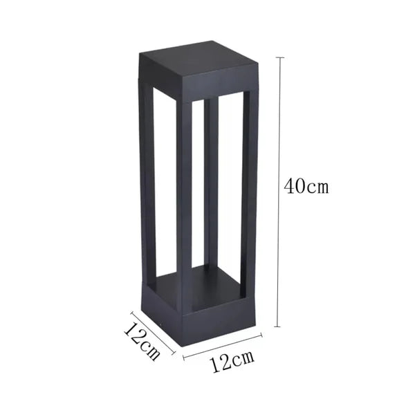 Poste Balizador LED de Jardim ZEAN 60cm 10W 3000K 700lm IP66 Bivolt em Alumínio Preto – Nordecor