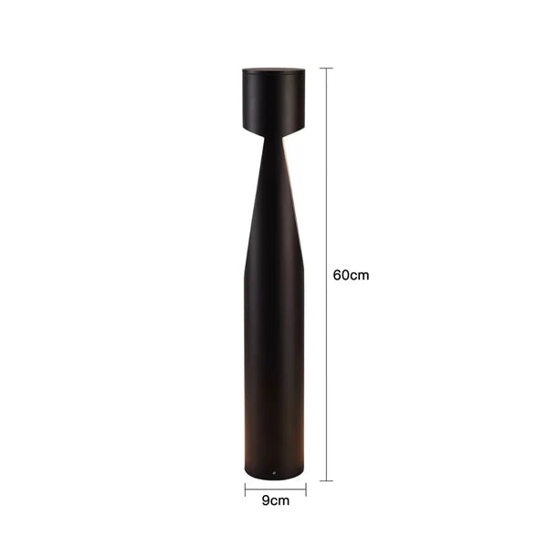 Luminária LED de Jardim Uryn 60cm IP66 – 2×5W, 800lm, 3000K, Alumínio Preto