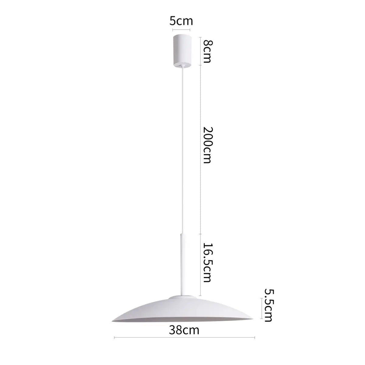 Pendente led Kale Ger Ø38CM - 5w+5w 3000K 800lm - Branco