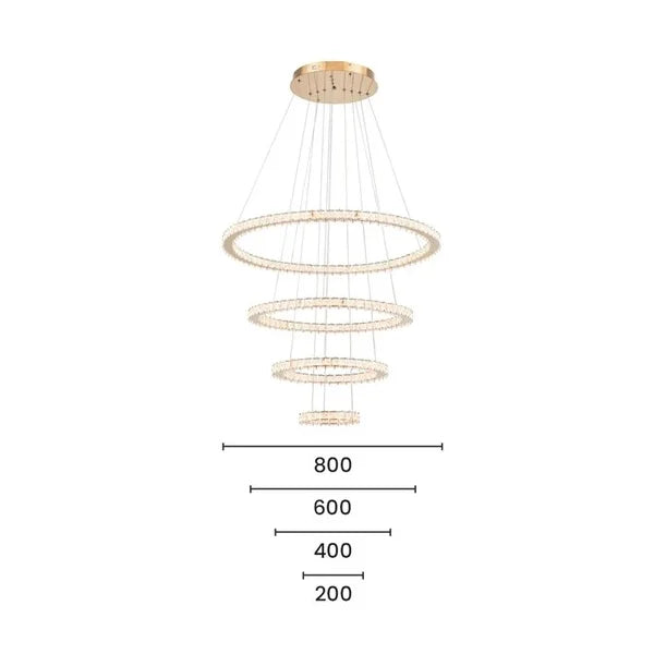 Pendente led Slaney 128W - Dourado