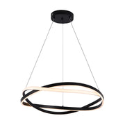 Pendente led Euni Odi 60cm - 58W 3000K 4350lm - Preto